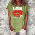 Womens Gemini Birthday Queen Women's Loosen Crew Neck Short Sleeve T-Shirt Green