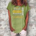 Womens Proud Grandma Of A Class Of 2022 Graduate Senior 22 Proud Grandma Women's Loosen Crew Neck Short Sleeve T-Shirt Green