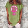 Womens Rights Are Human Rights Pro Choice Women's Loosen Crew Neck Short Sleeve T-Shirt Green