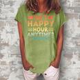 Womens Vintage Isnt Happy Hour Anytime Mega Pint Women's Loosen Crew Neck Short Sleeve T-Shirt Green