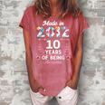 10 Years Old Gifts 10Th Birthday Born In 2012 Women Girls V2 Women's Loosen Crew Neck Short Sleeve T-Shirt Watermelon