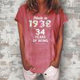 34 Years Old Gifts 34Th Birthday Born In 1988 Women Girls Women's Loosen Crew Neck Short Sleeve T-Shirt Watermelon