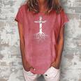 Christian Cross Roots Faith Women's Loosen Crew Neck Short Sleeve T-Shirt Watermelon