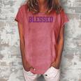 Christian S Blessed Purple Prayer Women's Loosen Crew Neck Short Sleeve T-Shirt Watermelon