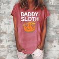 Daddy Sloth Lazy Cute Sloth Father Dad Women's Loosen Crew Neck Short Sleeve T-Shirt Watermelon