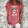 Evolution Of Therex Rawr Chicken Dinosaur Funny Gifts Women's Loosen Crew Neck Short Sleeve T-Shirt Watermelon