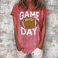 Football Player Vintage Game Day Women's Loosen Crew Neck Short Sleeve T-Shirt Watermelon