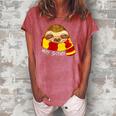 Hairy Slother Cute Sloth Gift Funny Spirit Animal Women's Loosen Crew Neck Short Sleeve T-Shirt Watermelon