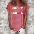 Happy First Day Of School Back To School Teachers Kids Women's Loosen Crew Neck Short Sleeve T-Shirt Watermelon