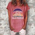 Its Weird Being The Same Age As Old People Funny Vintage Women's Loosen Crew Neck Short Sleeve T-Shirt Watermelon