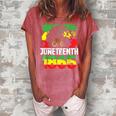 Juneteenth Is My Independence Day Black Women Freedom 1865 Women's Loosen Crew Neck Short Sleeve T-Shirt Watermelon