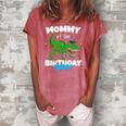 Mommy Of The Birthday Boy Dinosaurrex Anniversary Women's Loosen Crew Neck Short Sleeve T-Shirt Watermelon