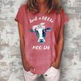 Moody Cow Lovers Farm Clothes Cowgirl Women's Loosen Crew Neck Short Sleeve T-Shirt Watermelon