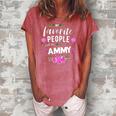 My Favorite People Call Me Ammy Grandma Women's Loosen Crew Neck Short Sleeve T-Shirt Watermelon