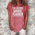 Retired Music Teacher Schedule 1 Music Teacher Gift Women's Loosen Crew Neck Short Sleeve T-Shirt Watermelon