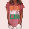 St Patricks Day Beer Drinking Ireland - Irish Mode On Women's Loosen Crew Neck Short Sleeve T-Shirt Watermelon