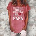 There Is A Girl She Stole My Heart She Calls Me Papa Gift Women's Loosen Crew Neck Short Sleeve T-Shirt Watermelon