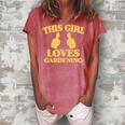 This Girl Loves Gardening Two Thumbs 554 Shirt Women's Loosen Crew Neck Short Sleeve T-Shirt Watermelon