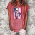 Uncle Sam Skeleton 4Th Of July For Boys And Girls Women's Loosen Crew Neck Short Sleeve T-Shirt Watermelon