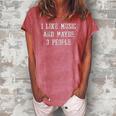 Vintage Funny Sarcastic I Like Music And Maybe 3 People Women's Loosen Crew Neck Short Sleeve T-Shirt Watermelon