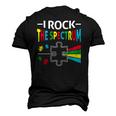Autism Awareness Support Autistic Kids Rock Spectrum Men's 3D T-Shirt Back Print Black