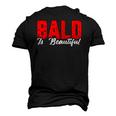 Mens Bald Beautiful Graphic Men's 3D T-Shirt Back Print Black