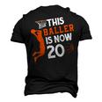 This Baller Is Now 20 Basketball 20Th Birthday Sport Men's 3D T-shirt Back Print Black