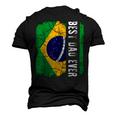 Best Brazilian Dad Ever Brazil Daddy Fathers Day Men's 3D Print Graphic Crewneck Short Sleeve T-shirt Black