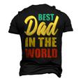 Best Dad In The World Fathers Day T Shirts Men's 3D Print Graphic Crewneck Short Sleeve T-shirt Black