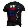 Best Effin’ Step Dad 4Th Of July Ever Shoes Trace Flag Men's 3D T-shirt Back Print Black