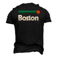 Boston Basketball B-Ball Massachusetts Green Retro Boston Men's 3D T-Shirt Back Print Black