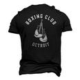 Boxing Club Detroit Distressed Gloves Men's 3D T-Shirt Back Print Black