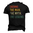 Castano Name Shirt Castano Family Name Men's 3D Print Graphic Crewneck Short Sleeve T-shirt Black
