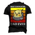 Cockatiel Papa Best Cockatiel Dad Ever Love Cockatiels Men's 3D T-shirt Back Print Black