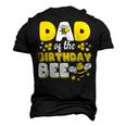 Dad Of The Bee Day Girl Party Matching Birthday Men's 3D T-shirt Back Print Black