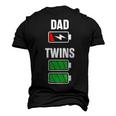 Mens Dad Fathers Day Birthday Twins Twin Dad Men's 3D T-shirt Back Print Black