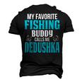 Dedushka Grandpa Fishing My Favorite Fishing Buddy Calls Me Dedushka Men's 3D T-shirt Back Print Black
