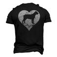 Distressed Cane Corso Heart Dog Owner Graphic Men's 3D T-Shirt Back Print Black