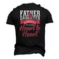 Father And Daughter Heart To Heart Men's 3D T-Shirt Back Print Black