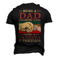 Father Grandpa Being A Dad Is An Honor Being A Grandpa Is Priceless114 Family Dad Men's 3D Print Graphic Crewneck Short Sleeve T-shirt Black