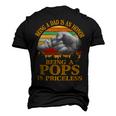 Father Grandpa Being A Dad Is An Honor Being A Pops Is Priceless 248 Family Dad Men's 3D Print Graphic Crewneck Short Sleeve T-shirt Black