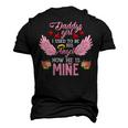 Father Grandpa Daddys Girl I Used To Be His Angel Now He Is Mine Daughter 256 Family Dad Men's 3D Print Graphic Crewneck Short Sleeve T-shirt Black