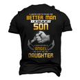 Father Grandpa I Asked To Make Me Better Man167 Family Dad Men's 3D Print Graphic Crewneck Short Sleeve T-shirt Black