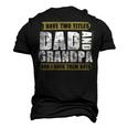 Father Grandpa I Have Two Titles Dad And Grandpa And I Rock Them Both Dad 60 Family Dad Men's 3D Print Graphic Crewneck Short Sleeve T-shirt Black