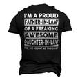 Father Grandpa Im A Proud In Law Of A Freaking Awesome Daughter In Law386 Family Dad Men's 3D Print Graphic Crewneck Short Sleeve T-shirt Black