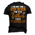 Father Grandpa Im Not A Step Father Im The Father That Stepped Up 22 Family Dad Men's 3D Print Graphic Crewneck Short Sleeve T-shirt Black