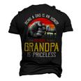 Father Grandpa Mens Being A Dad Is An Honor Being A Grandpa Is Priceless72 Family Dad Men's 3D Print Graphic Crewneck Short Sleeve T-shirt Black