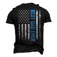 Fathers Day Best Dad Ever With Us American Flag V2 Men's 3D T-Shirt Back Print Black