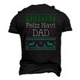 Feliz Navi Dad Ugly Christmas Multic Classic Men's 3D T-Shirt Back Print Black