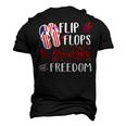 Flip Flops Fireworks And Freedom 4Th Of July V2 Men's 3D T-Shirt Back Print Black